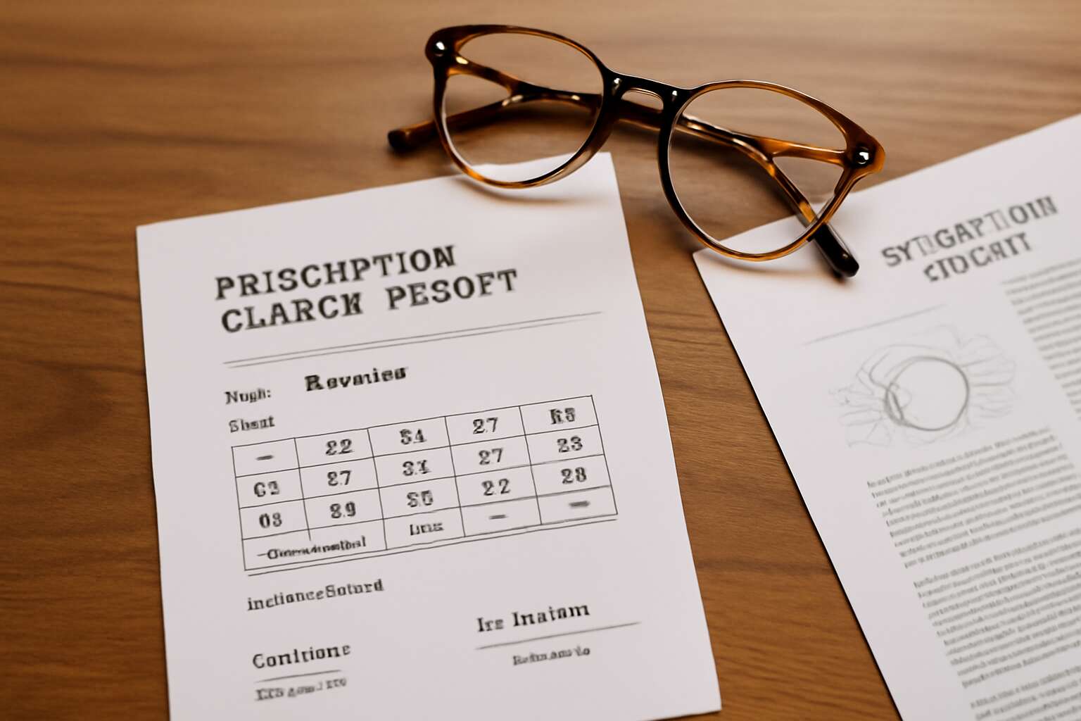 prescription glasses receipt