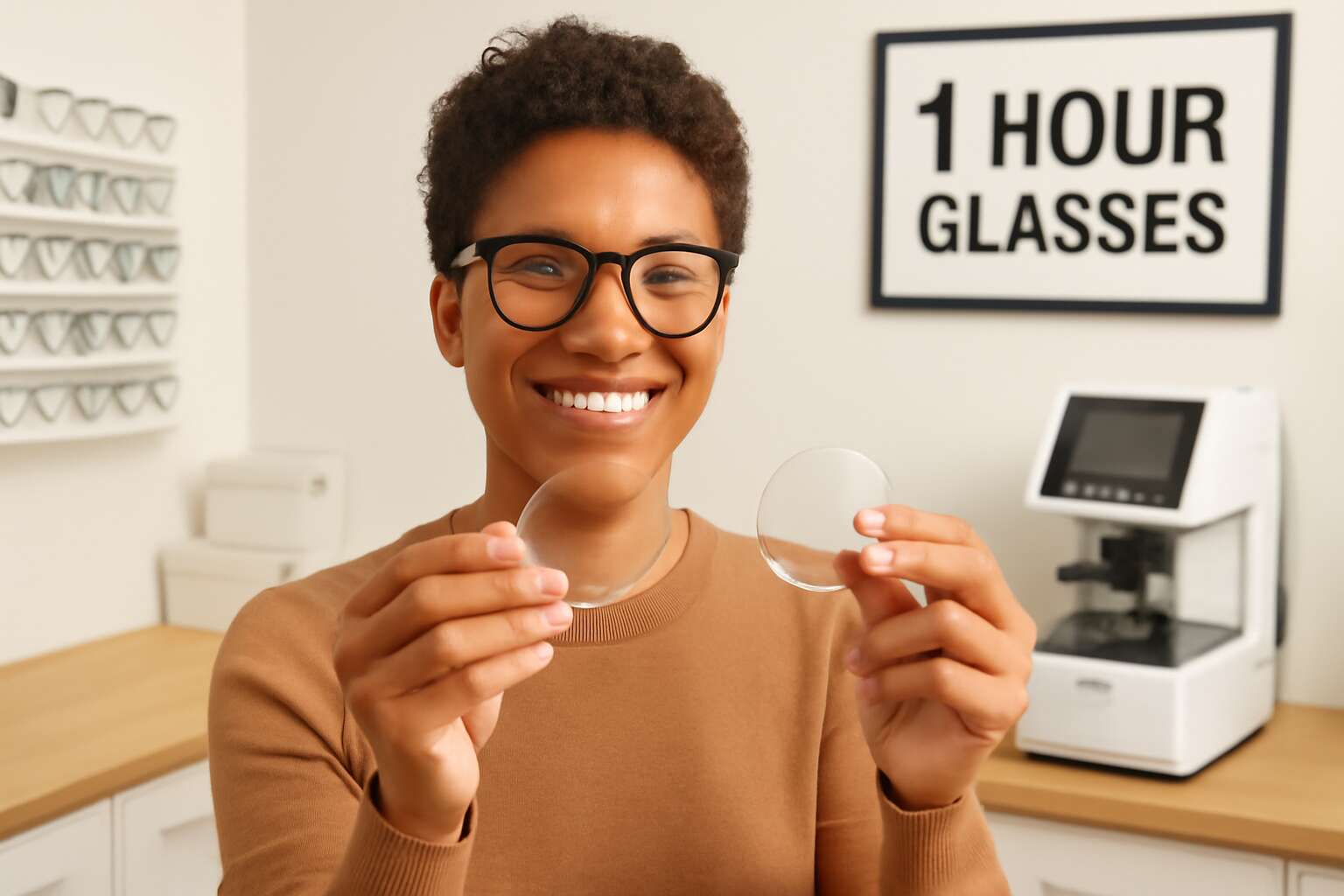 prescription glasses 1 hour