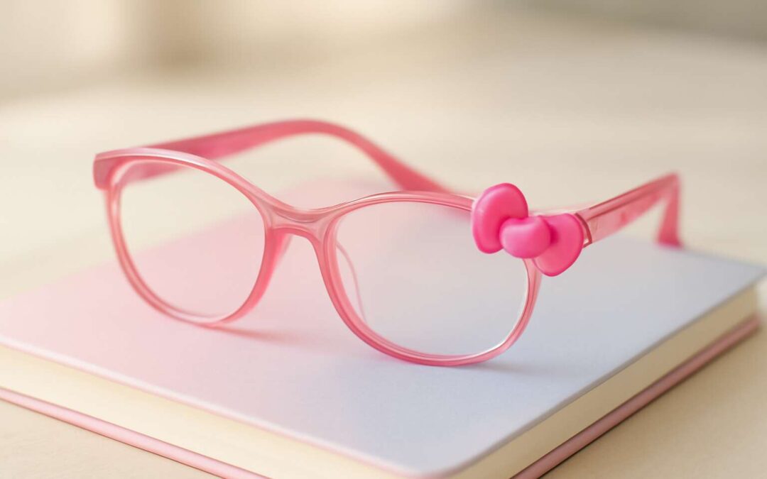 Adorable eyewear: prescription glasses hello kitty for a cute, confident look.